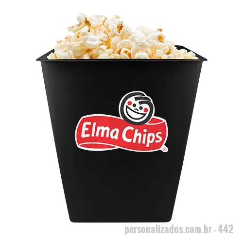 Pipoqueira personalizada - Pipoqueira Retangular Retro 2,6l, com design pratico e moderno. Fabricado em Plástico Premium (PP) resistente, atóxico, cores vivas e acabamento impecável. Ideal para eventos, escolas e indústrias de bebidas e alimentos.
