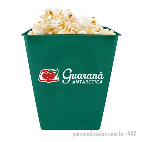 Pipoqueira personalizada - Pipoqueira Retangular Retro 2,6l, com design pratico e moderno. Fabricado em Plástico Premium (PP) resistente, atóxico, cores vivas e acabamento impecável. Ideal para eventos, escolas e indústrias de bebidas e alimentos.