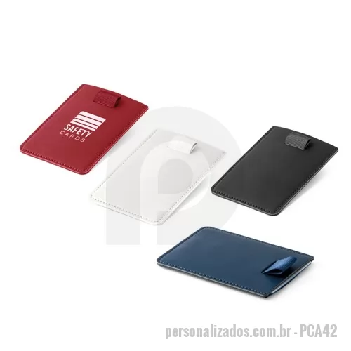 Porta cartão personalizada - Porta Cartões Com Bloqueio RFID Personalizado