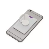 Detalhes:  Porta-cartões em Silicone e PP. Com adesivo 3M para fixar no celulares. Anel Suporte para transporte e manuseio do aparelho.