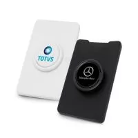 Porta Cartões de Silicone para Celular com Suporte Personalizado