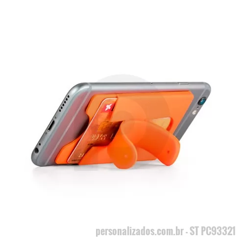 Porta cartões para smartphone personalizada - Brinde de baixo custo e ótimo apelo promocional, o Porta Cartão para Smartphone Personalizado é confeccionado em silicone resistente de alta qualidade e conta com autocolante no verso. Disponível em diversas opções de cores, o Porta Cartão para Smart