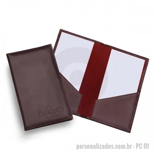 Porta conta personalizada - Porta Contas confeccionado em Couro ou Sintetico.