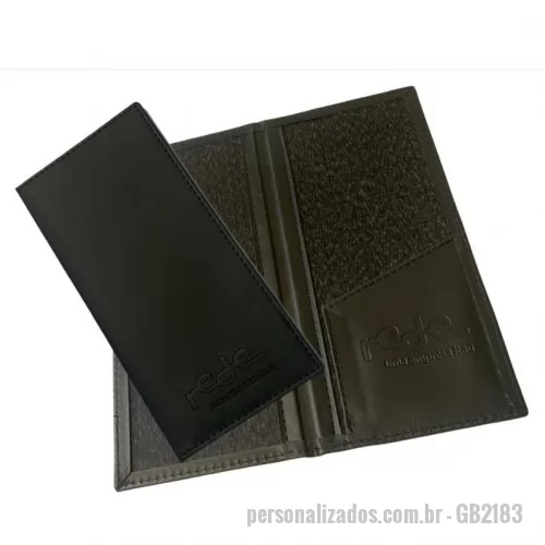 Porta conta personalizada - Porta Conta - Personalizada -Confeccionada em couro sintético 