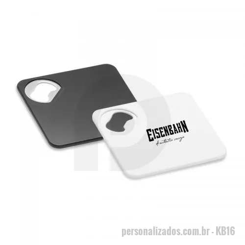 Porta copo personalizada - Porta Copo Abridor Personalizado