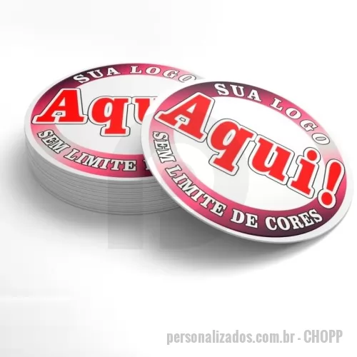 Porta copo personalizada - Bolacha para chopp / Porta copos  de pete impressão frente e verso dura 10x mais  pequenas quantidades em até 24 horas sem limite de cores