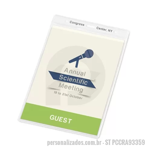 Porta crachá personalizada - Fabricados com PVC de alta qualidade o porta crachá personalizado é um brinde de baixo custo e conta com área nobre de impressão. Útil para identificar colaboradores em clientes em eventos, feiras e reuniões