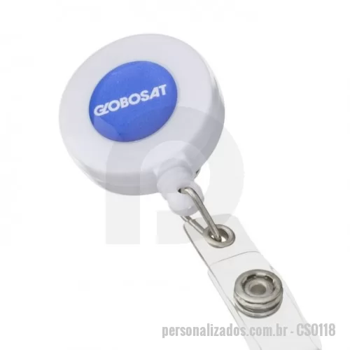 Porta crachá personalizada - PORTA CRACHÁ RETRÁTIL