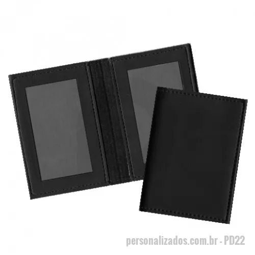 Porta documento de veículo personalizada - Porta Documento – PD22 pode ser produzido em couro ou sintético nobre diversas opções de materiais e cores. Possui bolso interno para documentos. Personalização com gravação em baixo relevo ou silkscreen 1 cor.