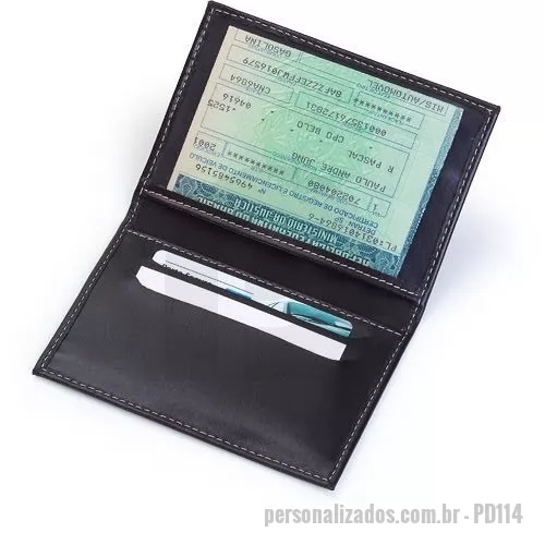 Porta documento personalizada - PORTA DOCUMENTOS COURO PERSONALIZADO  