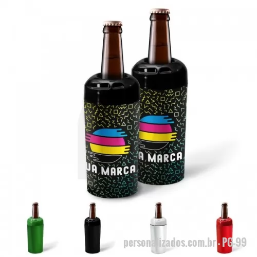 Porta garrafa personalizada - Porta Garrafas Térmico, para garrafas de 600ml, feitos de plástico rígido, com personalização 360 graus, ou seja, em todo o produto.