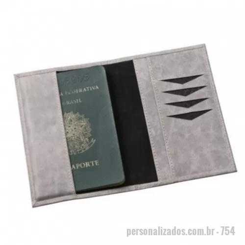 Porta passaporte personalizada - Porta Passaporte com porta cartões.