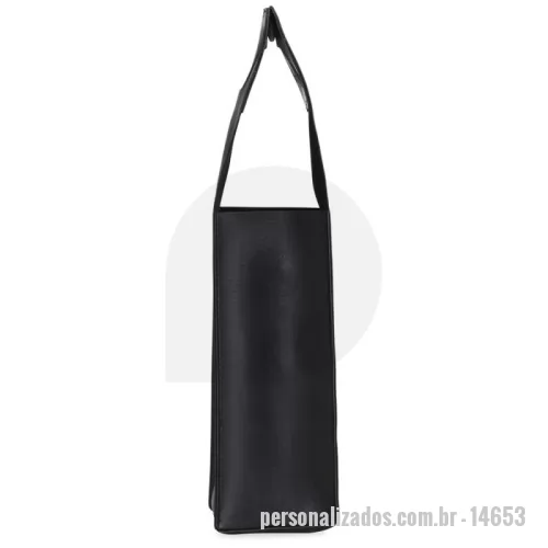 Porta vinho personalizada - Estojo porta-vinho em couro sintético bidim.