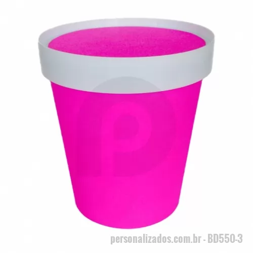 Pote personalizado - Potes 500 ml injetados em PP + in mold label Cromia Hd para gelo e bebidas. Lote mínimo a partir de 500 unidades