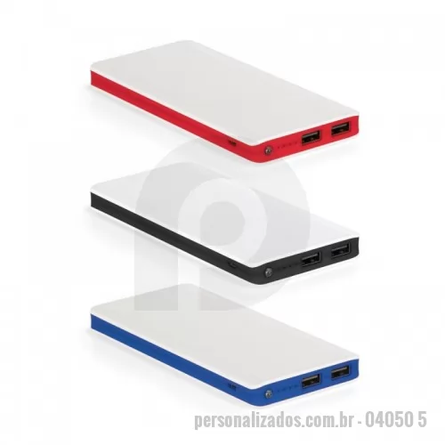 Power bank personalizado - Power Bank 8000mAh com Carregamento via Indução ou via Cabo
