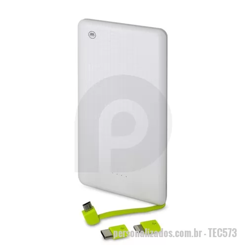 Power bank personalizado - Carregador Power Bank Slim 10000 mAh Personalizado