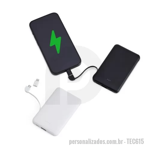 Power bank personalizado - Power Bank Plástico 5.000mAh Personalizado