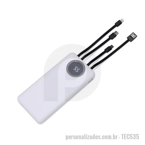 Power bank personalizado - Carregador Portátil Power Bank 10000mAh Personalizado