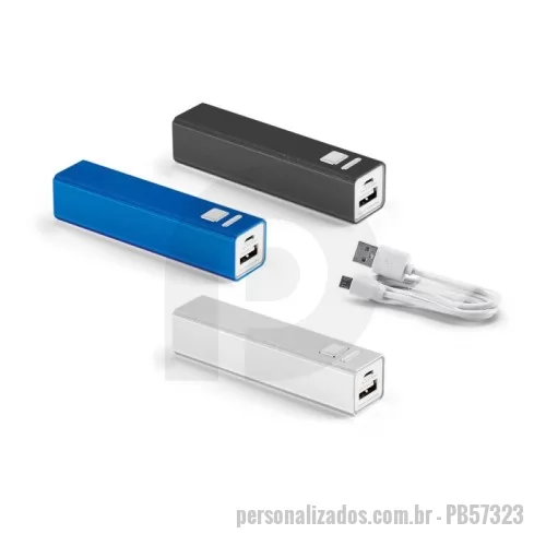 Power bank personalizado - Bateria portátil em alumínio personalizada 