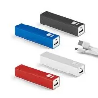 Bateria portátil em alumínio com capacidade de 2.200 mAh