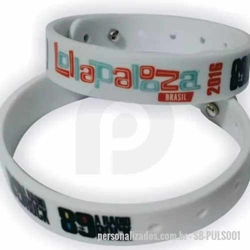 Pulseira emborrachada personalizada - Fabricante de pulseira emborrachada com pino.