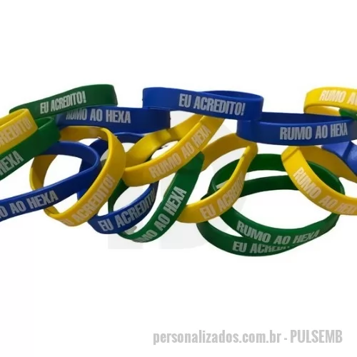 Pulseira emborrachada personalizada - Pulseira Emborrachada Personalizada - Alto e Baixo Relevo, Impressão UV, Ideal para eventos e promoções.