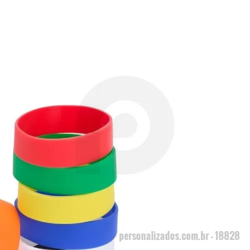 Pulseira personalizada - Ideal para eventos e campanhas promocionais, a pulseira de silicone é flexível e leve, ajustando-se facilmente a qualquer tamanho de punho. Impermeável e resistente ao desgaste, ela é uma escolha eficaz para deixar uma impressão duradoura.