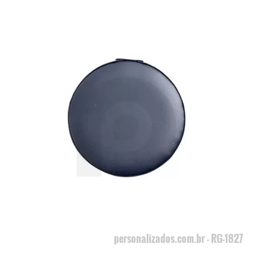 Pulseira personalizada - Porta-joias de couro sintético com revestimento aveludado. Possui compartimentos internos para anéis, brincos, pulseiras e colares.