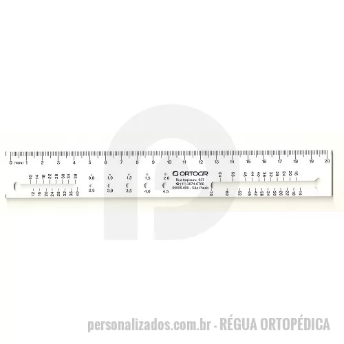 Régua para uso medicinal personalizada - RÉGUA ORTOPÉDICA