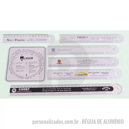 Régua personalizada - régua de alúminio