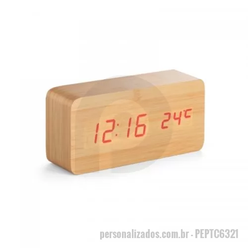Relógio de mesa personalizado - Relógio Digital Promocional