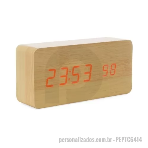Relógio de mesa personalizado - Relógio de Mesa Digital Personalizado