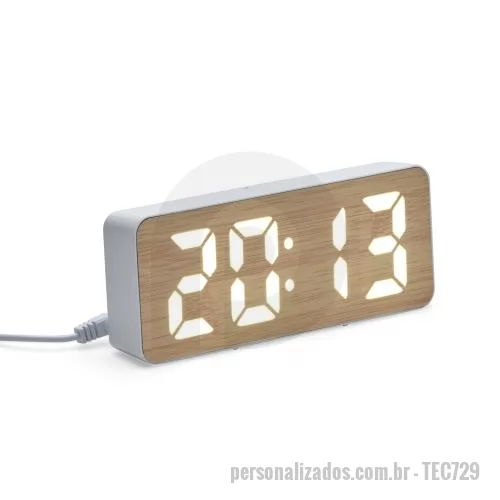 Relógio de pulso personalizado - Relógio de Mesa Digital Personalizado
