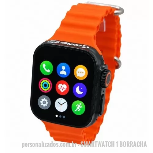 Relógio de pulso personalizado - Smartwatch, Relógio Inteligente para Homens e Mulheres, Tela Touch, Modos Esportivos, Chamadas Bluetooth, Assistente de Voz, Compatível com iOS/Android, gravação a laser