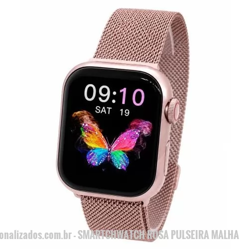 Relógio de pulso personalizado - Smartwatch, Relógio Inteligente para Homens e Mulheres, Tela Touch, Modos Esportivos, Chamadas Bluetooth, Assistente de Voz, Compatível com iOS/Android, gravação a laser