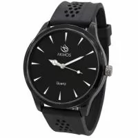 Relógio de pulso analógico personalizado com logo, caixa preta, pulseira de borracha esportiva, bateria Maxcell, maquina SL68 , com garantia de 1 ano e embalagem personalizada sem limite de cores (mostrador sem limite de personalização).