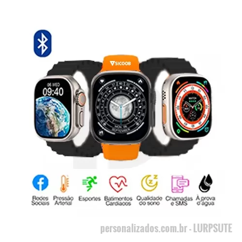 Relógio personalizado - Relógio de pulso SMART ULTRA TECH digital quadrado vem com 2 pulseiras de silicone nas cores preta e laranja, tem carregamento rápido por indução e múltiplos idiomas, várias funções como medir passos, distância, calorias, corrida, bicicleta, batimentos cardíacos, pressão, sedentarismo e tudo isto para incentivar um ritmo de vida mais saudável, e conta também com aplicativos como Facebook, Twitter, WhatsApp, Instagram, SMS e outros ( acompanha manual ). 