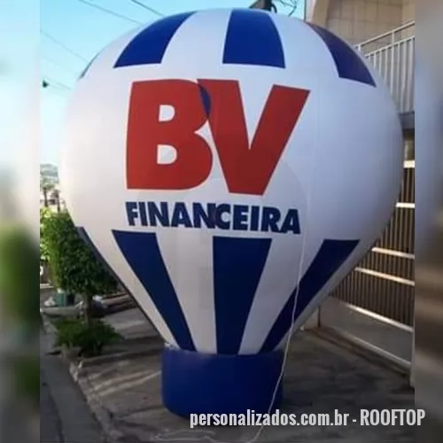 Rooftop personalizado - Roof Top - Utilização  em feiras, exposições e eventos, de fácil transporte e grande visibilidade.  Itens Inclusos: Cordas para amarração, motor elétrico embutido, sacola para transporte.  Material: Nylon 100% poliamida  emborrachado  – Rhodia. Com tratamento ultravioleta e antifungo