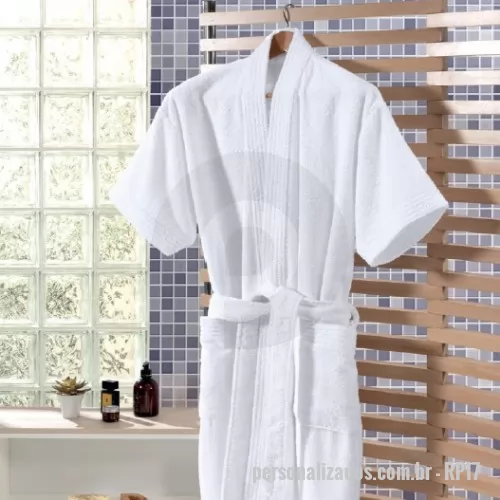Roupão personalizado - Roupão felpudo modelo Kimono