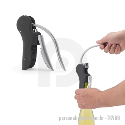 Saca rolha personalizada - Saca-rolhas em ABS e zinco, com acabamentos em borracha. Devido à sua alavanca automática permite-lhe remover com facilidade e em poucos movimentos qualquer rolha de garrafa