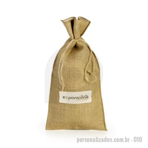 Saco de juta personalizado - Saco de Juta para Garrafas Saco para garrafa feito de juta natural, fechamento com cordão e forro interno.