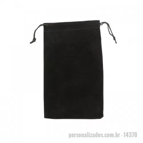 Saco de veludo personalizado - Veludo de cordão duplo ajustável. OBS.: PEDIDOS APENAS MÚLTIPLOS DE 50 PEÇAS!