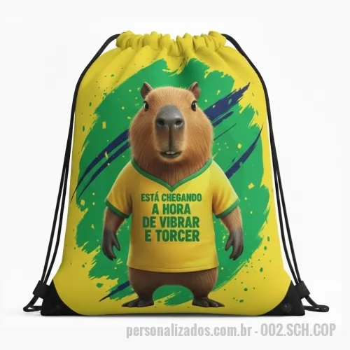 Sacochila personalizada - Sacochila em Poliéster. Fabricadas por encomenda com a sua arte.