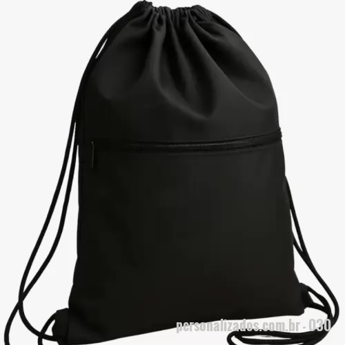 Sacochila personalizada - **Sacochila com Zíper Personalizada – Direto da Fábrica**  Sacochila personalizada com zíper, produzida diretamente em nossa fábrica, ideal para empresas, eventos, ações promocionais, brindes corporativos, escolas, academias e campanhas.  Personalizamos com a **logomarca da sua empresa**, proporcionando excelente destaque para sua marca.  **Diferenciais:**  * Produção própria – direto da fábrica * Personalização com sua logomarca * Fechamento prático com cordão * **Bolso com zíper** * Material resistente e ótimo acabamento * Produção para pequenas e grandes quantidades * Ideal para brindes, eventos e ações promocionais  **Sacochilas personalizadas direto da fábrica: qualidade, ótimo custo-benefício e sua marca em destaque.