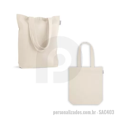 Sacola de Algodão personalizada - Sacola com Algodão Reciclado para Personalização