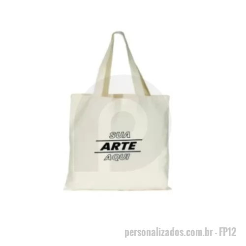 Sacola de Algodão personalizada - Apresentamos a Sacola de Algodão P 25x23cm Personalizada, a solução perfeita para quem busca praticidade, estilo e consciência ambiental em um único produto. Ideal para carregar pequenos objetos, compras rápidas, livros ou como um brinde especial, essa sacola é a escolha inteligente para quem se preocupa com o planeta e com a imagem da sua marca.  Características Algodão ecológico: Fabricada em algodão natural, um material renovável e biodegradável, que contribui para a preservação do meio ambiente. Tamanho compacto: Com dimensões de 25x23cm, é perfeita para carregar pequenos objetos, livros, lanches e outros itens essenciais do dia a dia. Alças internas costuradas: As alças são costuradas na parte interna da sacola, garantindo maior resistência e durabilidade, mesmo com cargas mais leves. Personalização exclusiva: Adicione sua marca, logo, arte ou mensagem e transforme a sacola em um brinde único e memorável para seus clientes, colaboradores ou eventos. Vantagens Sustentabilidade: Uma
