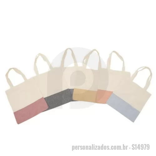 Sacola de Algodão personalizada - Sacola de Algodão Personalizada - S14979 - acola ecológica de algodão com alças costuradas na parte interna. - 171476 - Sacola de Algodão
