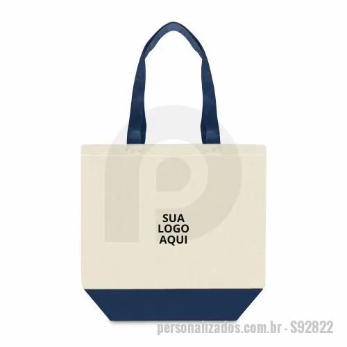 Sacola de Algodão personalizada - Apresentamos a sacola 100% algodão canvas (280 g/m²), um brinde corporativo que une durabilidade e estilo. Com bolso interior e alças de 65 cm, ela é ideal para carregar documentos, compras ou itens pessoais. Medindo 460 x 400 x 150 mm, é espaçosa e resistente, perfeita para o dia a dia. Personalize com a logo da sua empresa e surpreenda seus clientes com um presente funcional e sustentável. Ideal para eventos, feiras e campanhas promocionais.