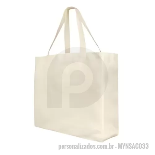 Sacola de Algodão personalizada - Sacola em Algodão 140g.m² com alças de 65 cm. Fabricação Própria.