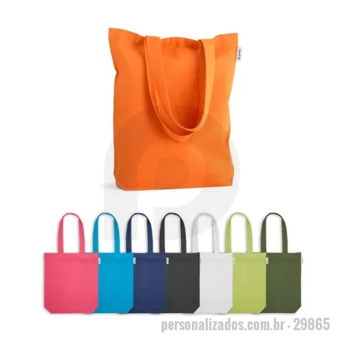 Sacola de Algodão personalizada - Sacola em 50% algodão, 30% algodão reciclado e 20% poliéster reciclado (220 g/m²)